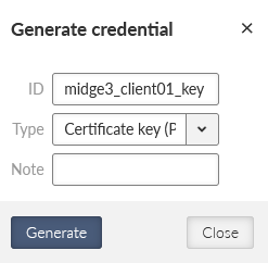 MIDGE3_Server OpenVPN Private key for MIDGE3_Client01