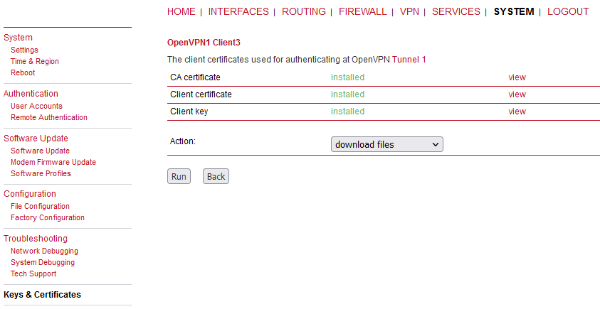 M!DGE2 downloading Keys & certificates