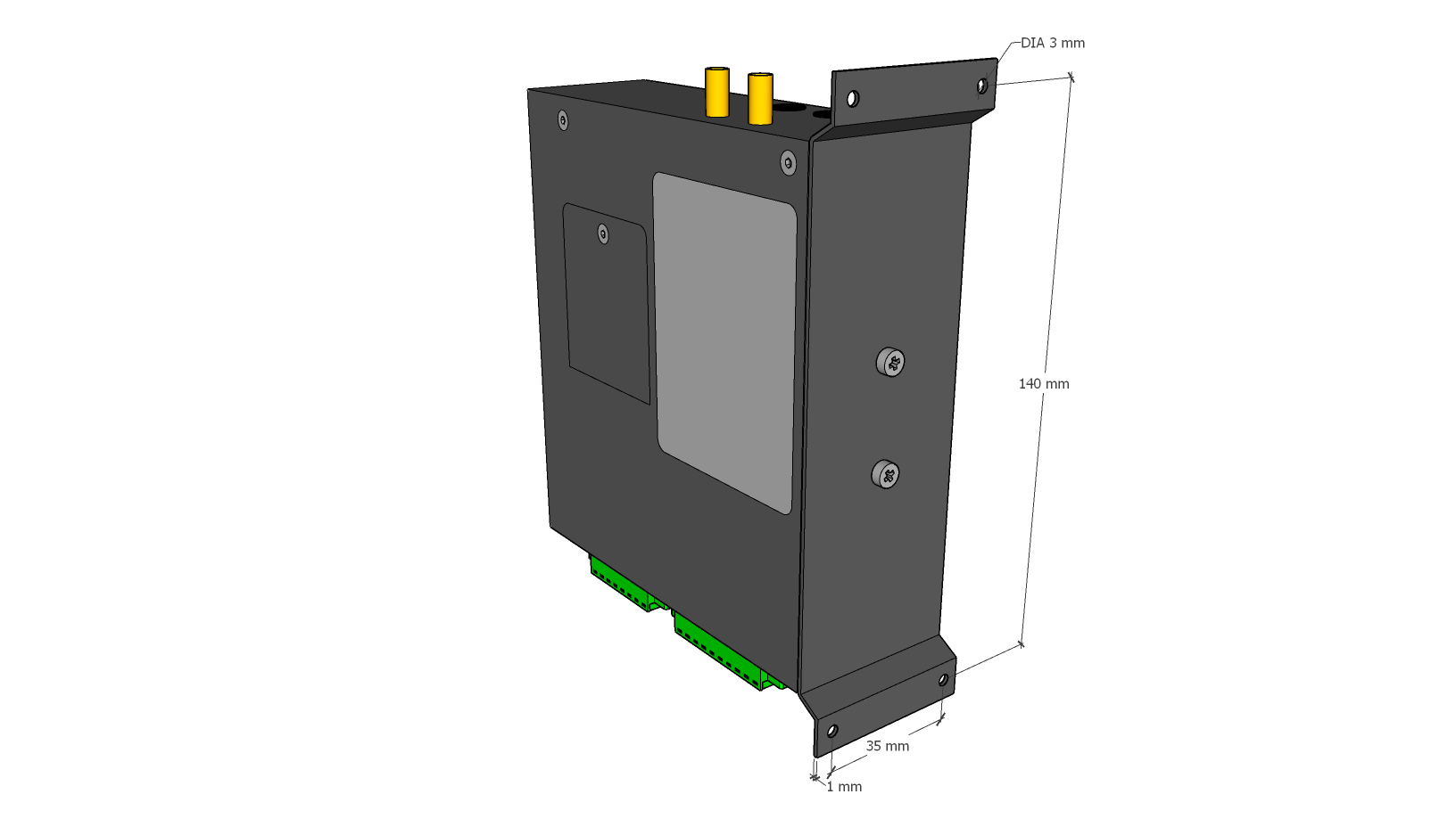 Flat bracket dimensions