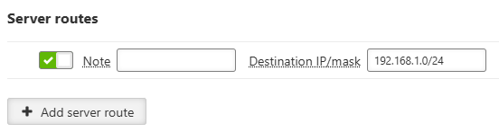 OpenVPN Server routes settings