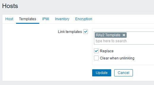 Replacing RAy2 template for selected units