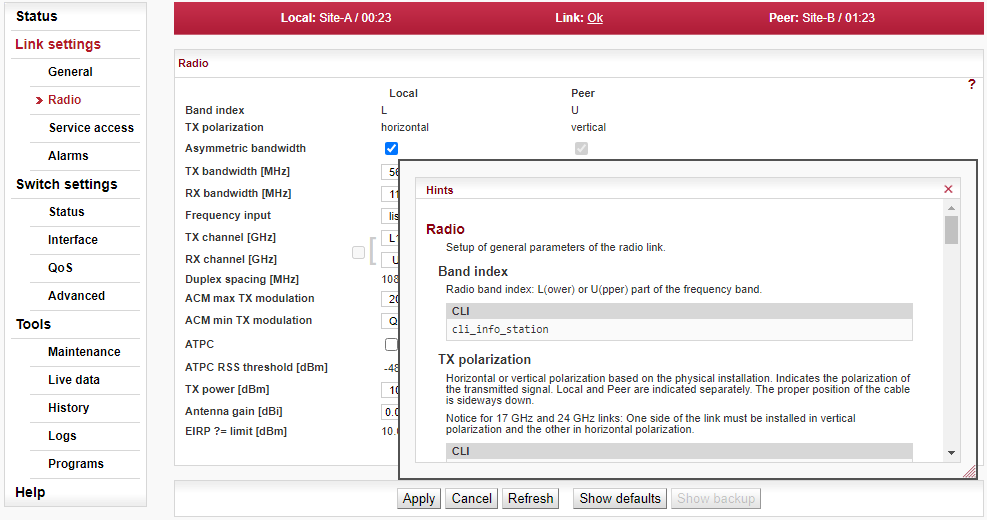 Parameter help