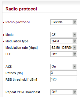 RipEX C Radio protocol details