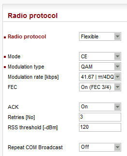 RipEX D Radio protocol details