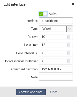 RipEX_B – Babel setup (ETH)