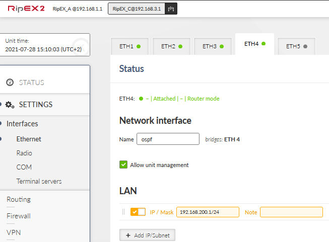 RipEX_C – ETH4 configuration