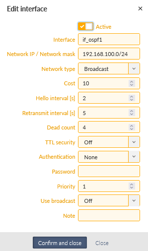 RipEX_D – OSPF interface (if_ospf1)