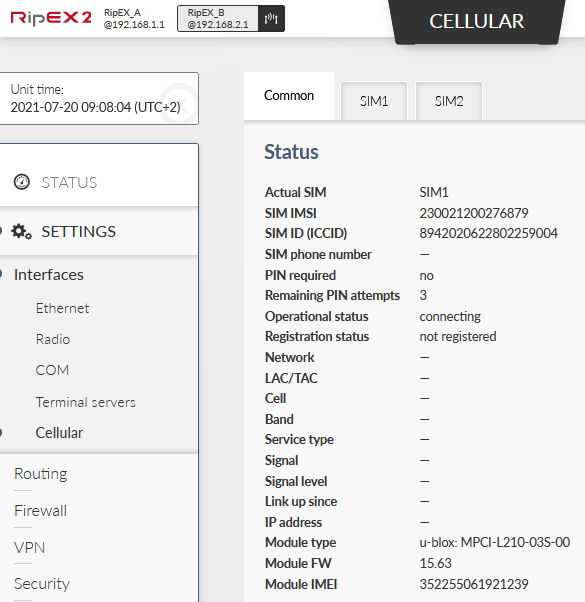 RipEX_B – Cellular/LTE connection down