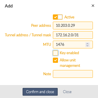 RipEX_B – GRE tunnel over cellular network