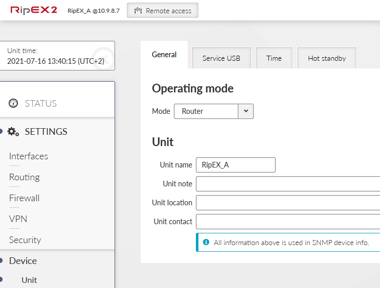 RipEX_A – Mode and name