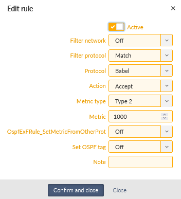 RipEX_A – Export filter