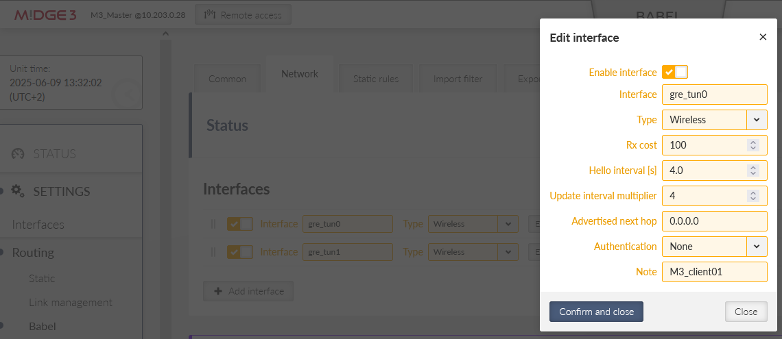 M3_Master Babel Network settings