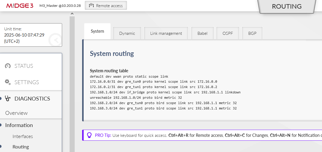 M3_Master system routing