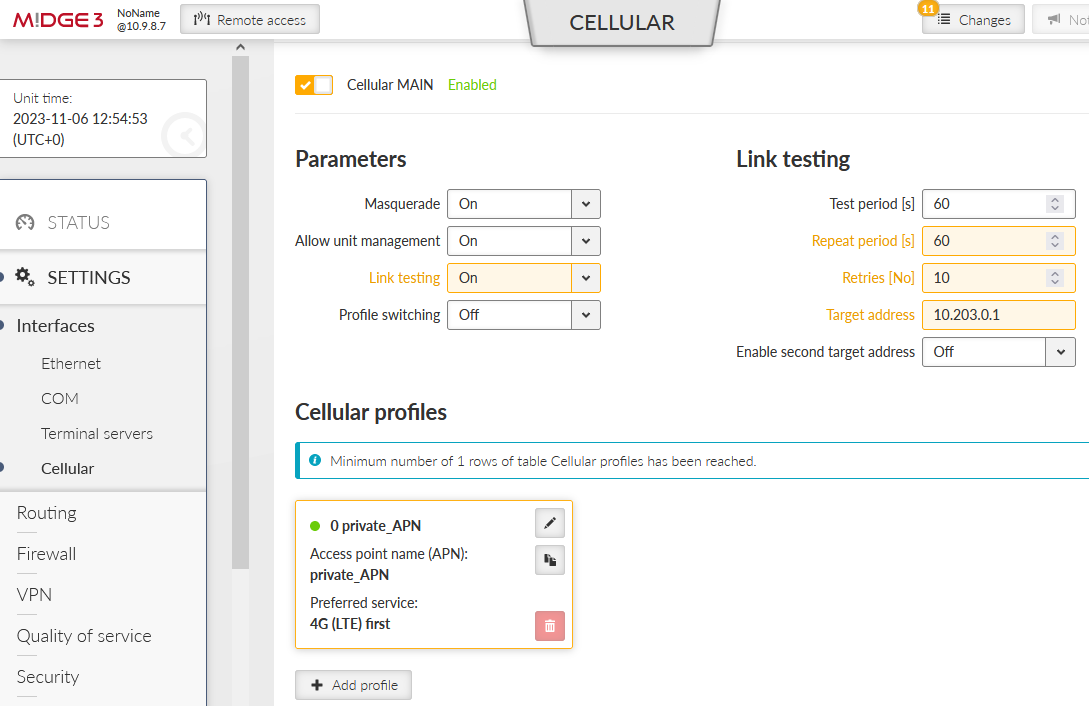 MIDGE3_Server Cellular interface