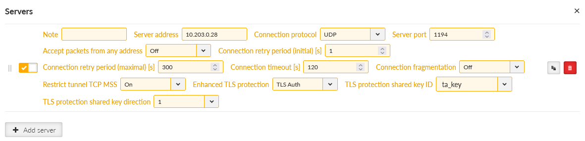 MIDGE3_Client01 OpenVPN Servers