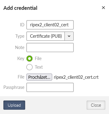 RipEX2_client02 Uploading a client’s certificate (signed CSR)