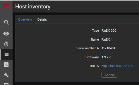 URL link – Inventory