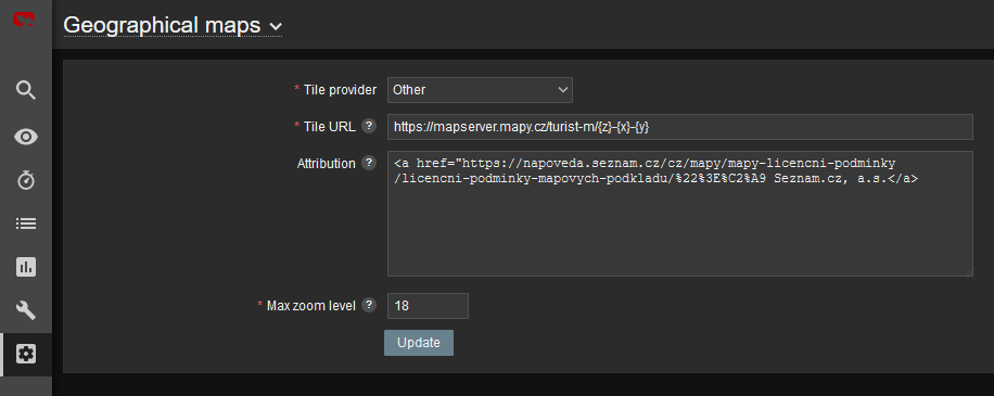 Zabbix Geographical maps