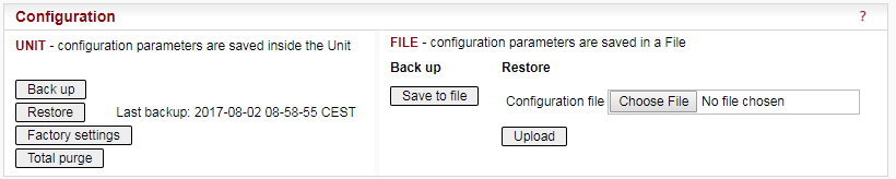 Menu Maintenance Configuration