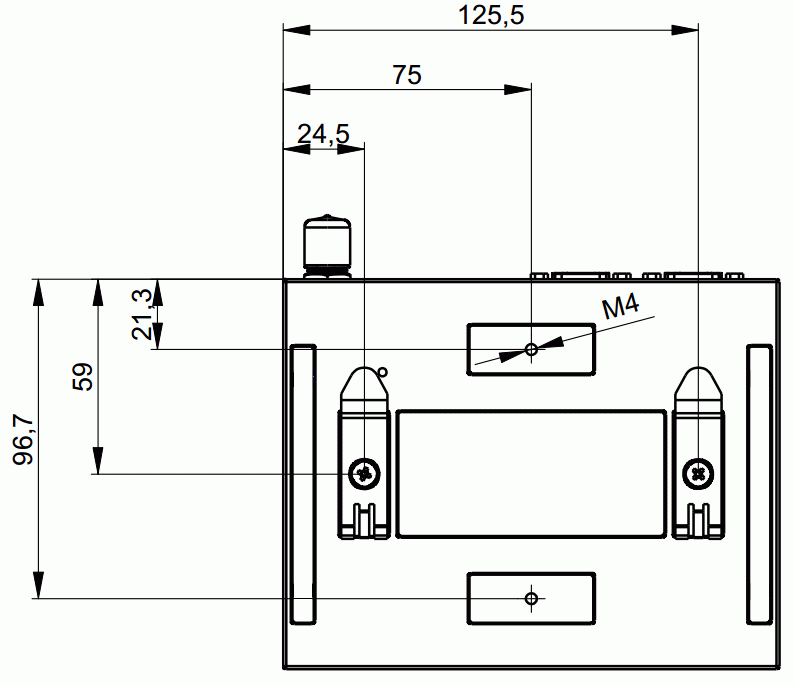 RipEX dimensions – bottom