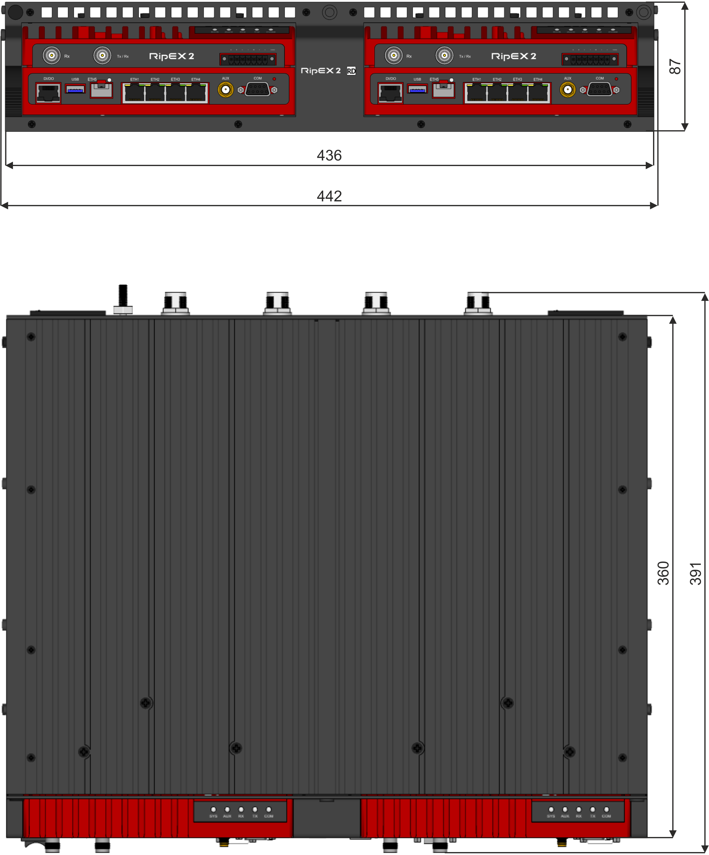 RipEX2-RD dimensions