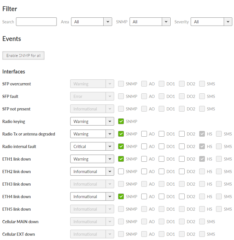 SETTINGS > Device > Events