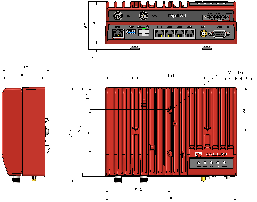 RipEX2 dimensions