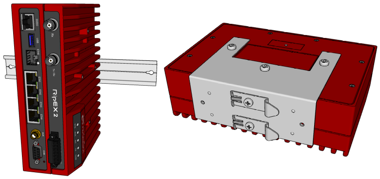 Vertical widthwise mounting to DIN rail