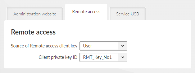 SETTINGS > Security > Management access
