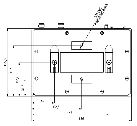 RipEX2 dimensions – bottom