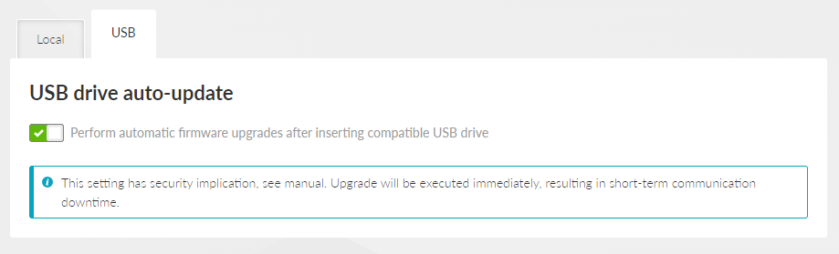 SETTINGS > Device > Firmware > USB