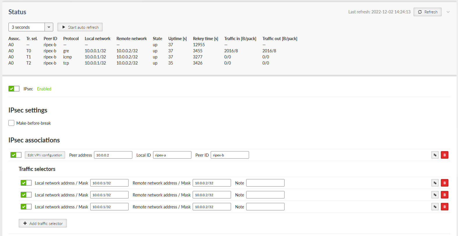 SETTINGS > VPN > IPsec