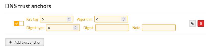 SETTINGS > Services > DNS > DNS trust anchors