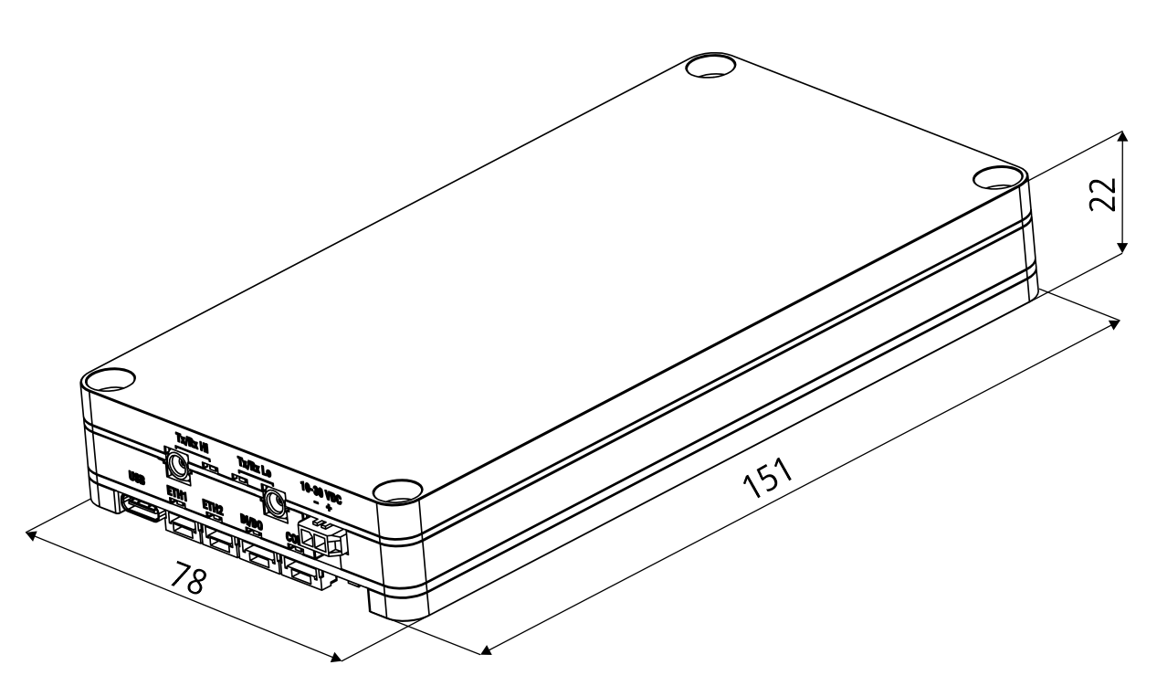 WaSP dimensions - without cooler
