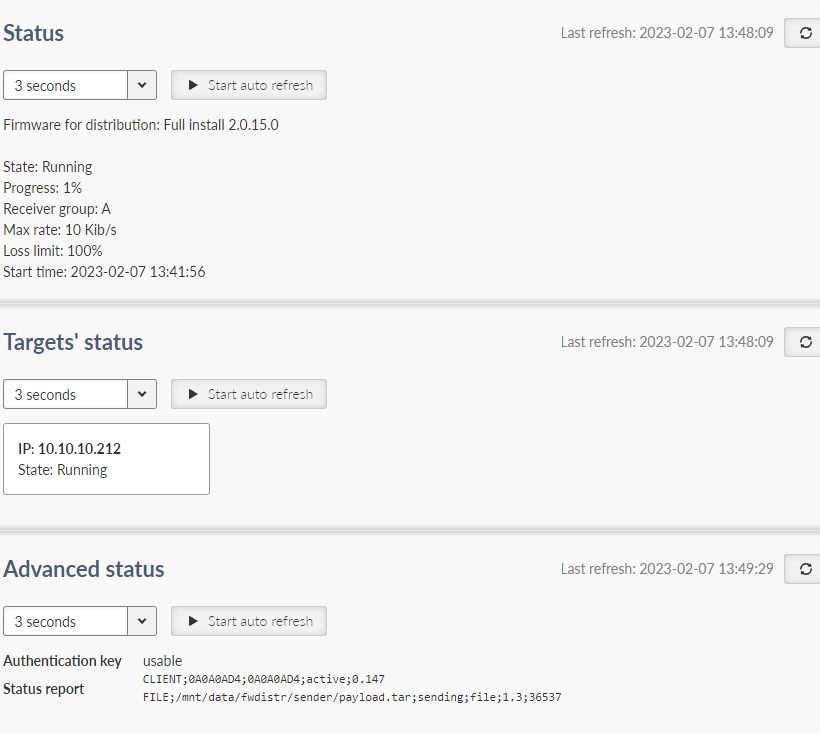 SETTINGS > Services > Firmware distribution