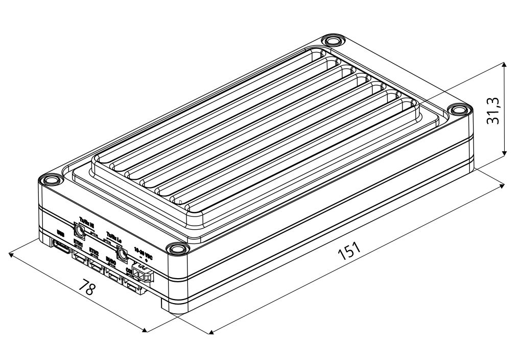 WaSP dimensions - with cooler