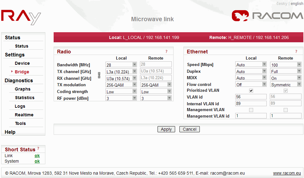 Link Configuration