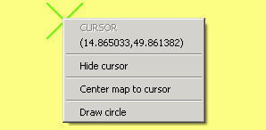 Cursor menu