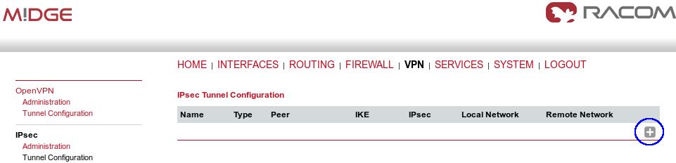 Creating IPsec tunnel