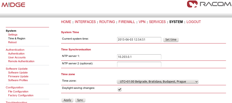 NTP Configuration