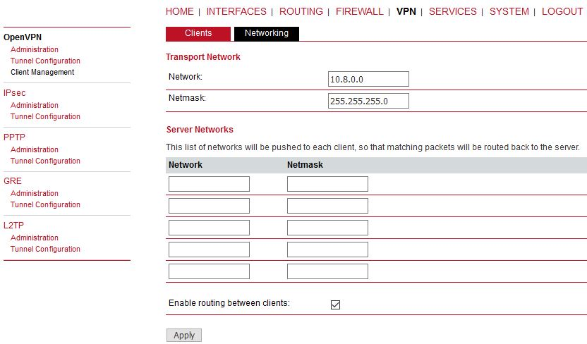 OpenVPN Networking – bridged mode