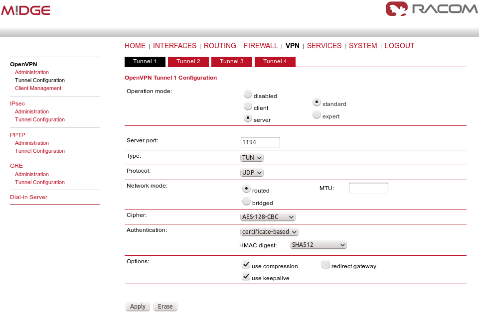 OpenVPN server, Mobile IP