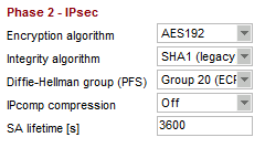 RipEX-Base IPsec Phase 2 parameters