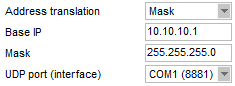 Master (central) RipEX, COM1 Address translation, no more legacy network