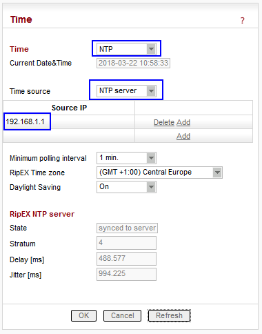 RipEX-Base NTP configuration