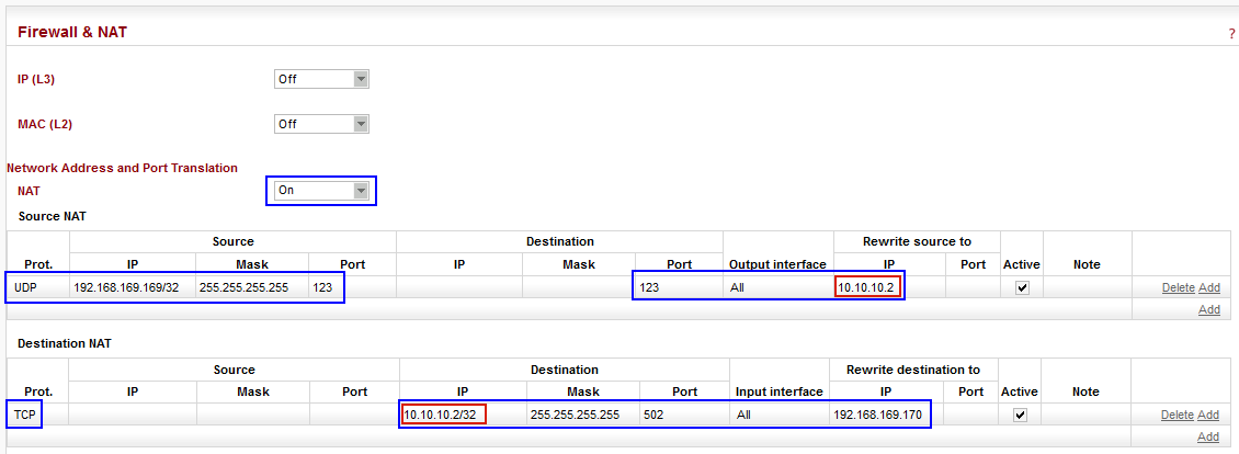 RipEX2 NAT configuration