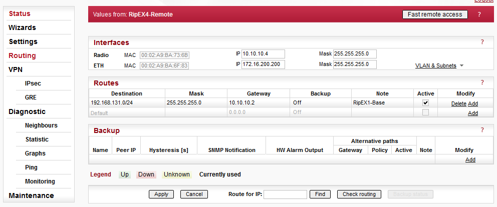 RipEX4-Remote routing rules