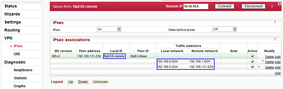 RipEX8-remote Settings