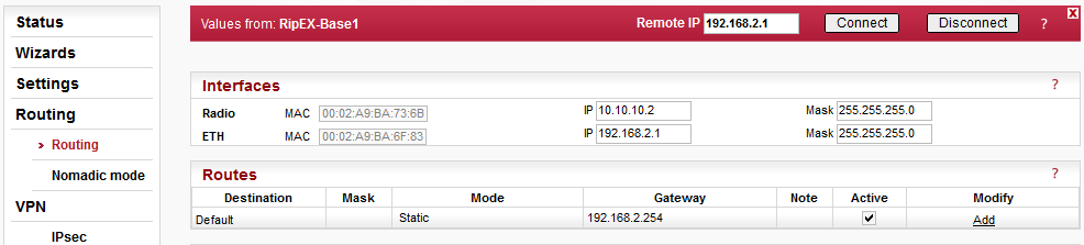 RipEX-Base1 Routing