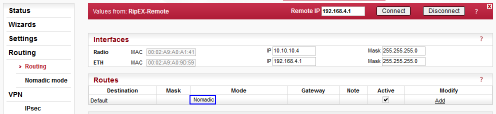 RipEX-Remote Routing